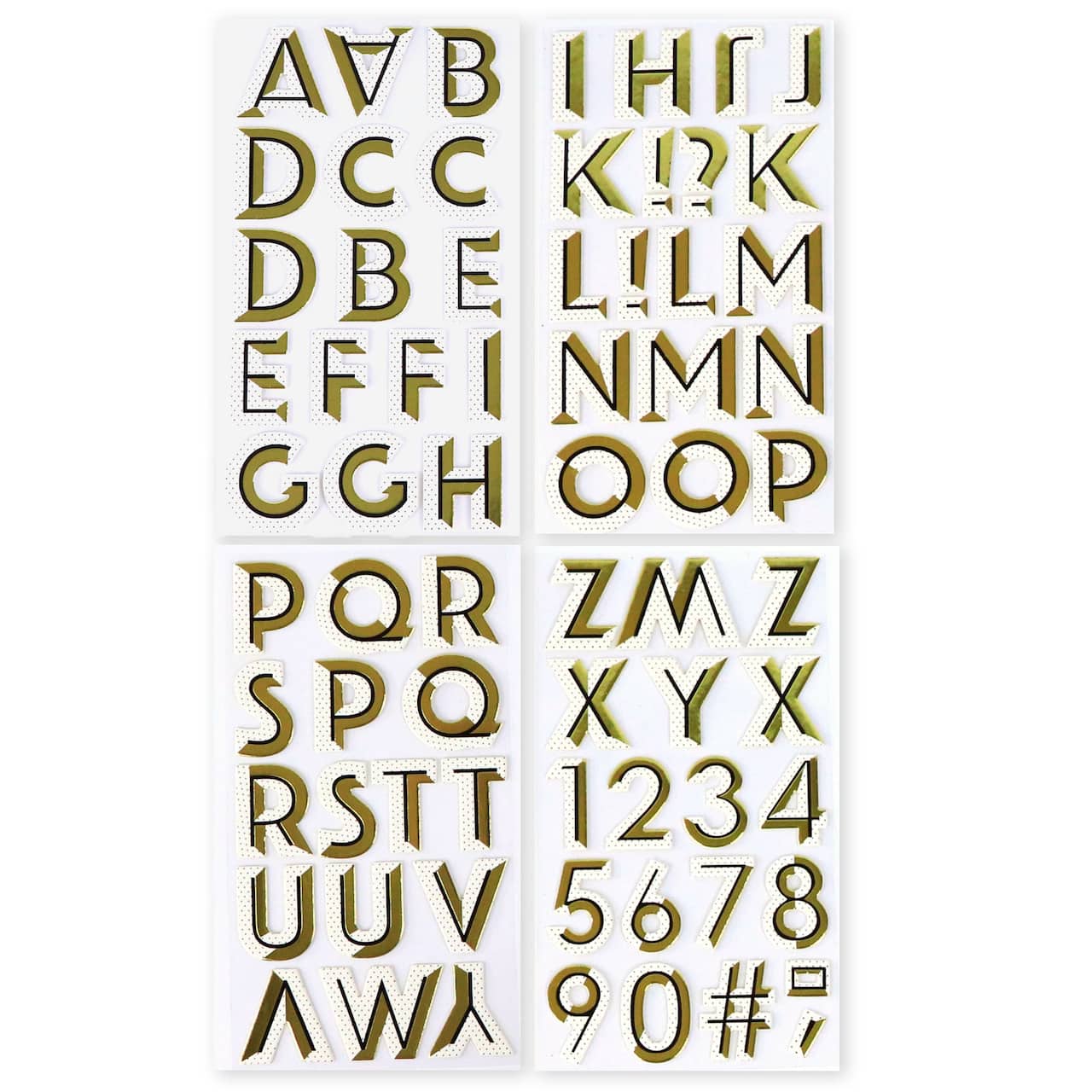 12 Pack: Gold Drop Shadow Alphabet Stickers by Recollections™